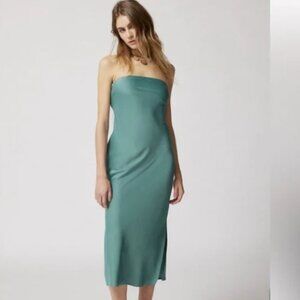 NWT Urban Outfitters Rina Satin Strapless Dress